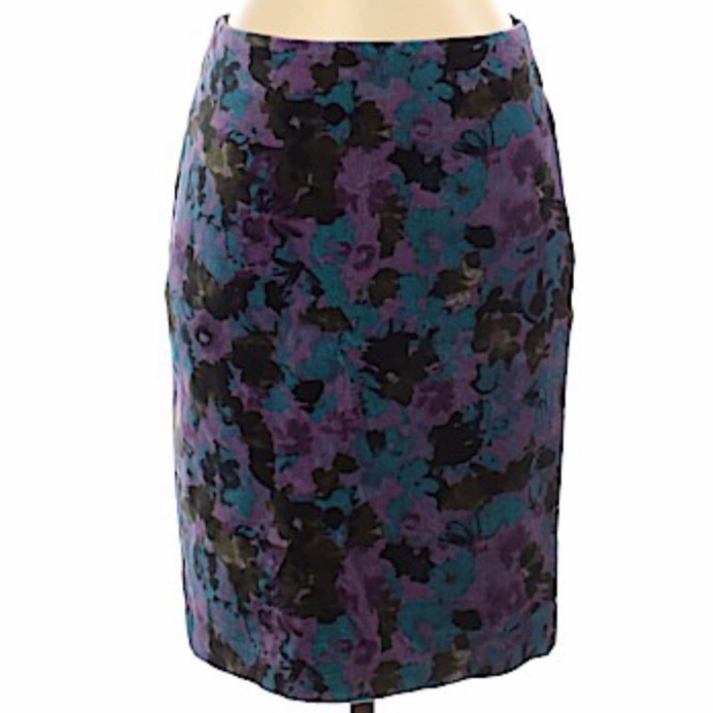 NWT ~ Talbots ~ Velvet floral pencil skirt